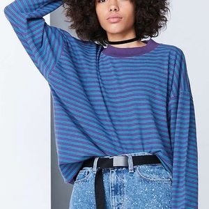 Urban Ohtfitters Purple Striped Long Sleeve